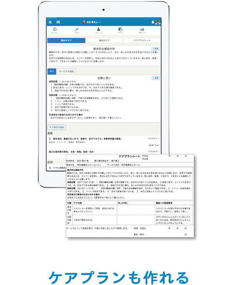 すべてのケア情報を集約